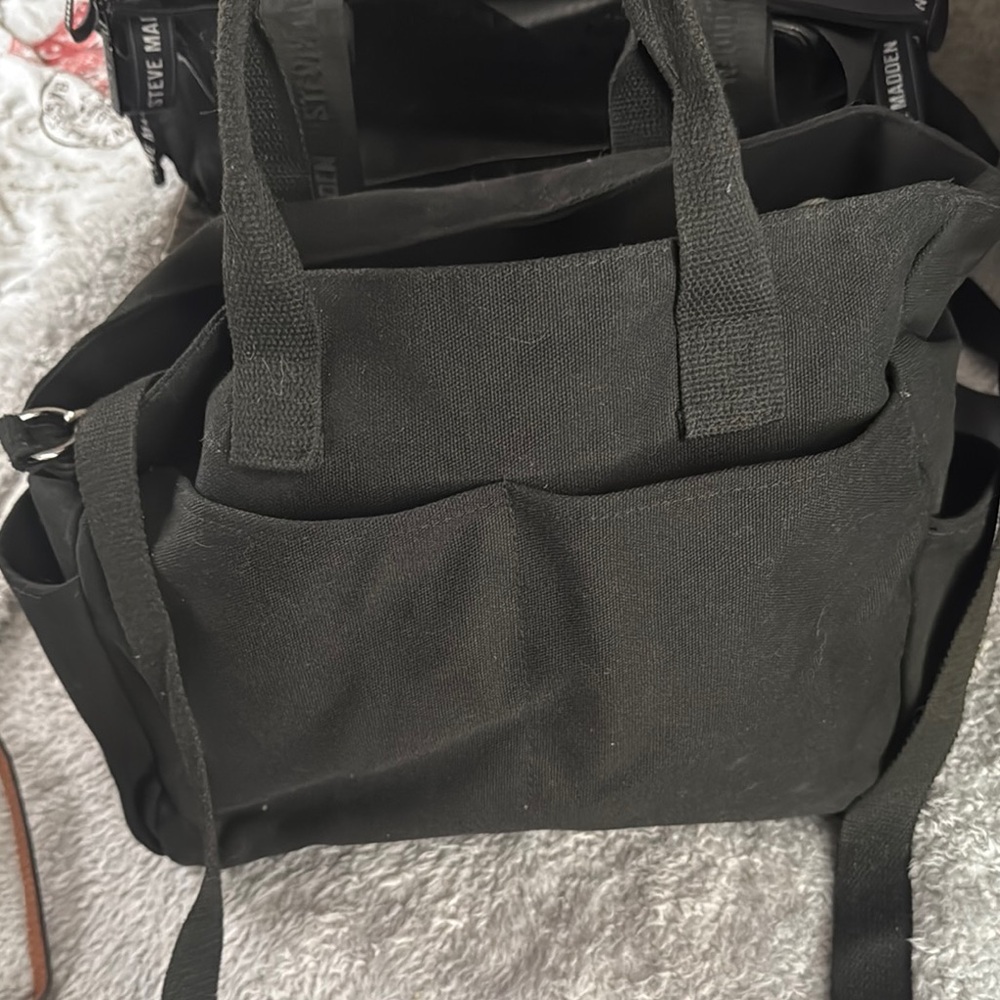 Men's Black Tote Bag